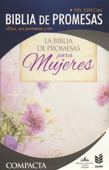 Biblia RVR60 de promesas para mujeres compacta con cierre i/piel estampado