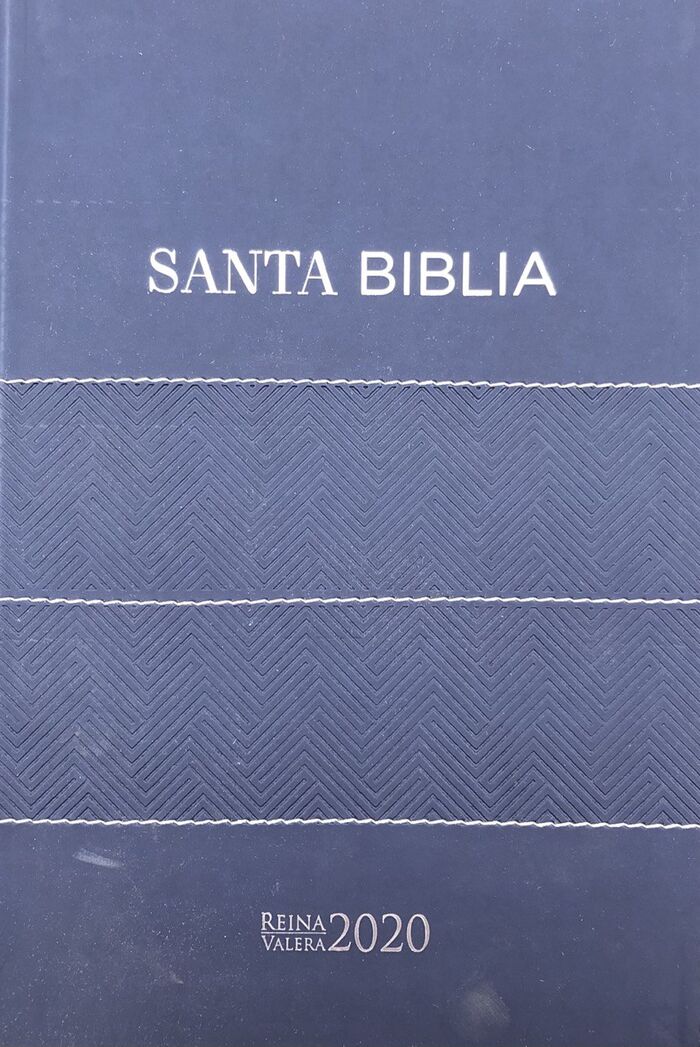 Biblia RVR2020 Tamaño Manual Letra Grande i/piel azul oscuro