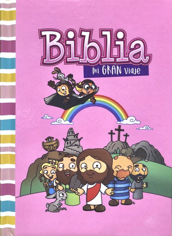 Biblia para niños Mi Gran Viaje RVR60 tamaño bolsillo Tapa dura rosa