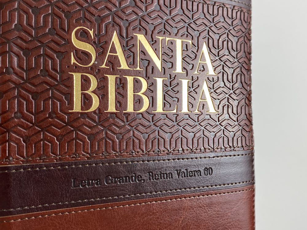 Biblia RVR60 Tamaño manual letra grande cierre/índice piel italiana ...