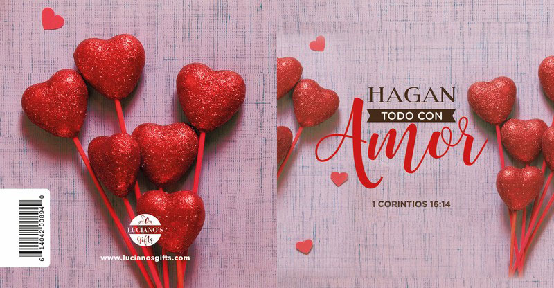 Hagan todo con amor - minitarjeta con sobre - Luciano's gifts
