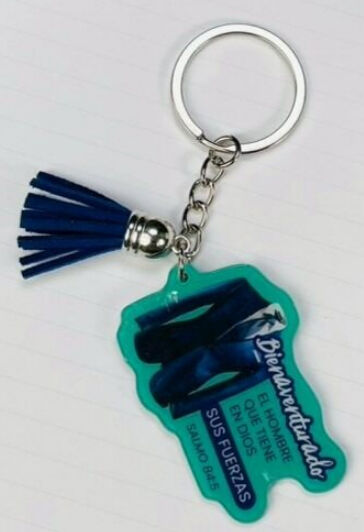 Llavero acrílico con Tassel. Bienaventurado