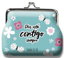 Dios está contigo siempre - Monedero Imitación piel.