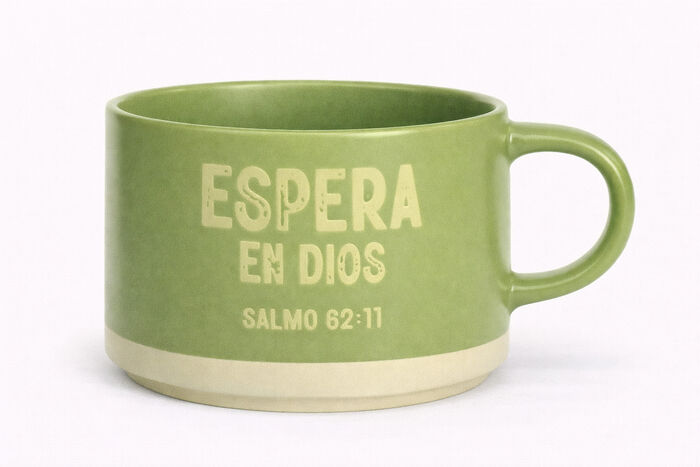 Taza 14 OZ Roca Firme. Espera en Dios
