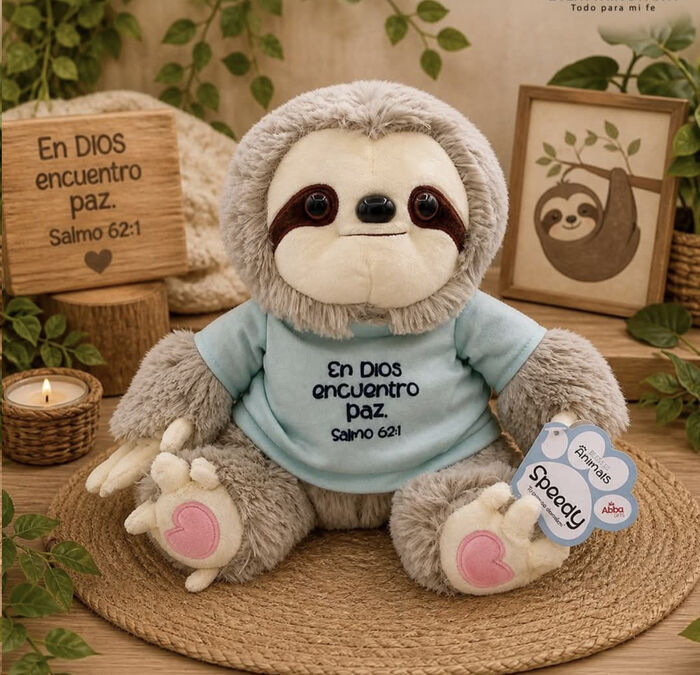 Speedy. Muñeco de Peluche 25 cm. Perezoso