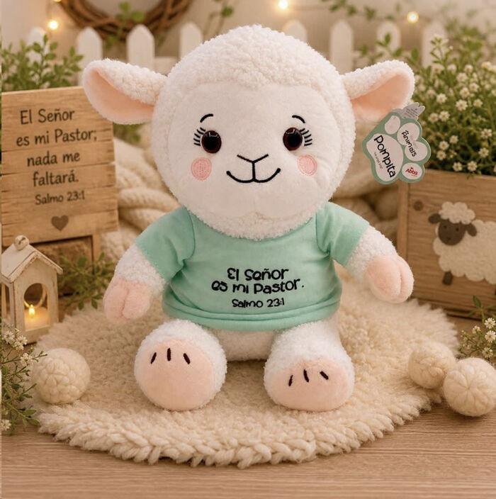 Pompy. Muñeco de Peluche 25 cm. Oveja