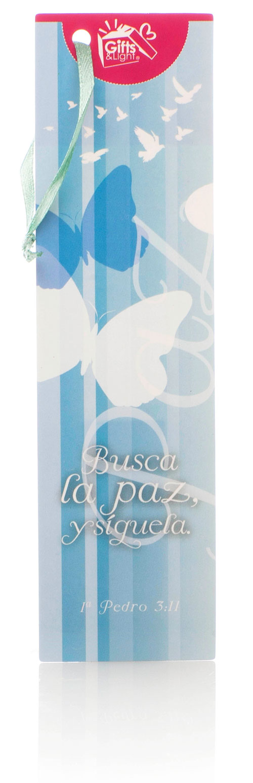 Busca la paz y síguela...Punto de libro Gifts and light