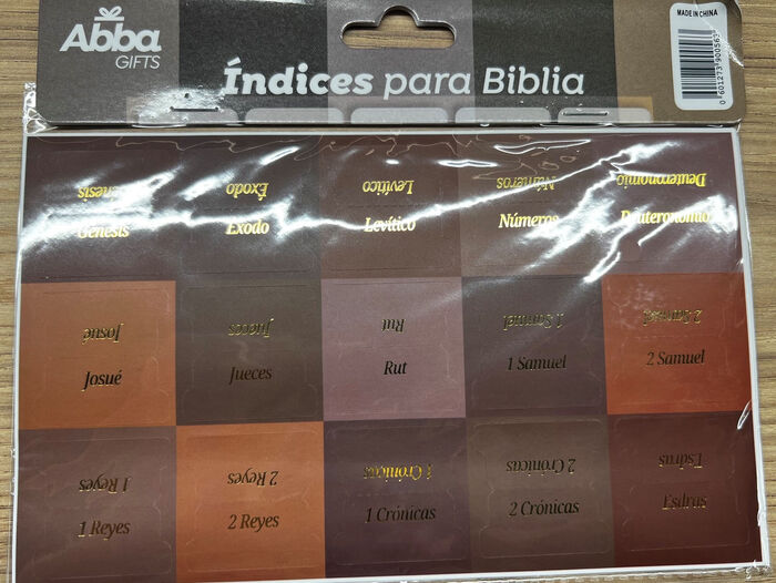 Índice para Biblias. Tonos marrones