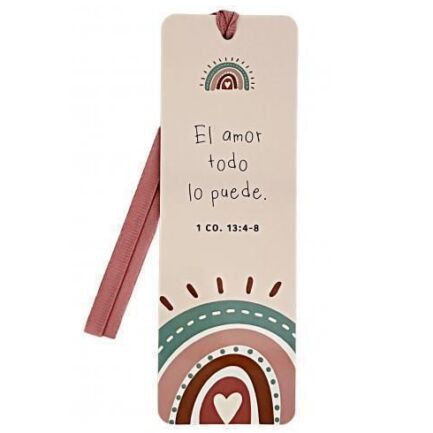 El amor todo lo puede. Punto de libro con cinta