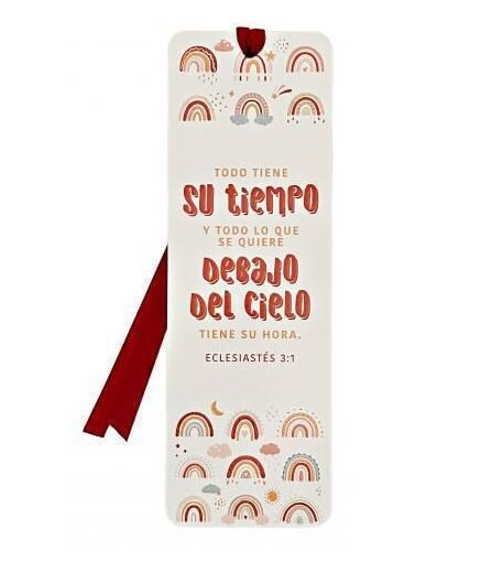 Todo tiene su tiempo. Punto de libro con cinta