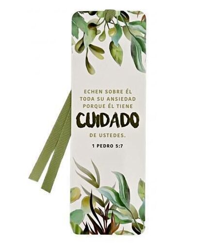 Echen sobre él toda su ansiedad. Punto de libro con cinta