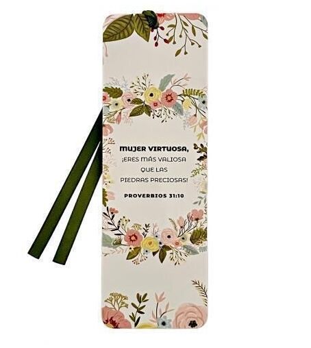 Mujer Virtuosa. Punto de libro con cinta