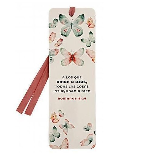 A los que aman a Dios. Punto de libro con cinta