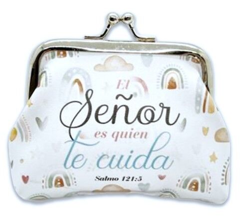 El Señor es quien te cuida. Monedero imitación piel