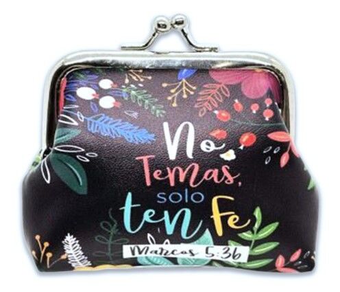 No temas, solo ten fe. Monedero imitación piel