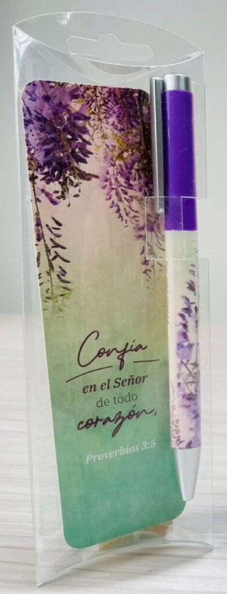 Pack bolígrafo con punto de libro. Confía