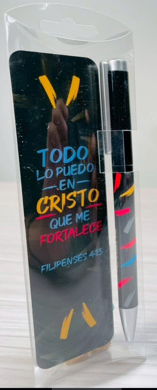 Pack bolígrafo con marcador de libro. Todo lo puedo