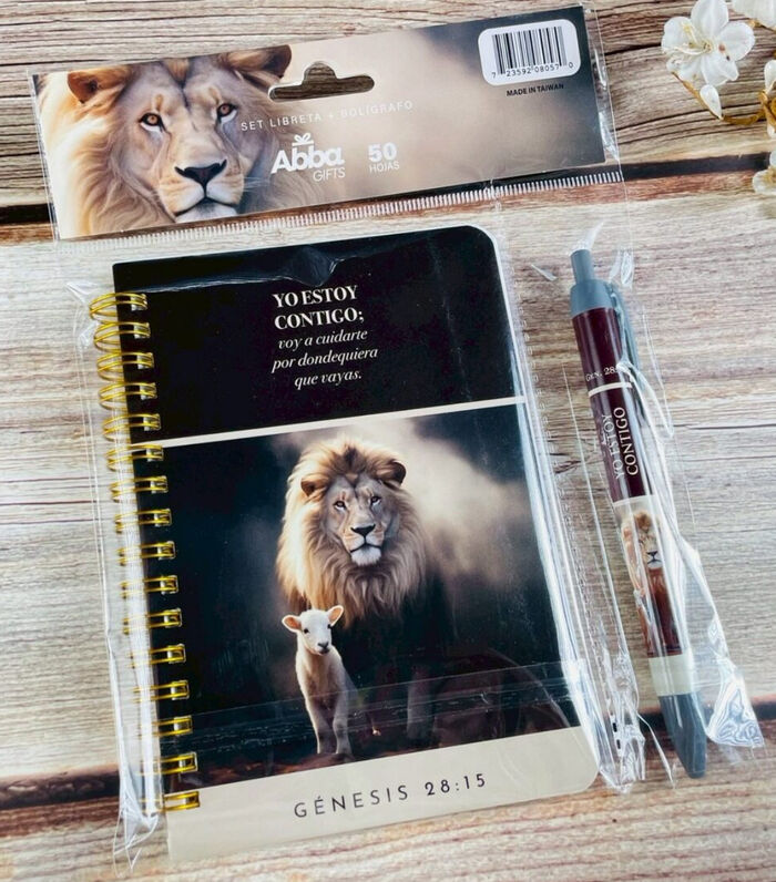Pack libreta anillas con bolígrafo. Yo estoy contigo