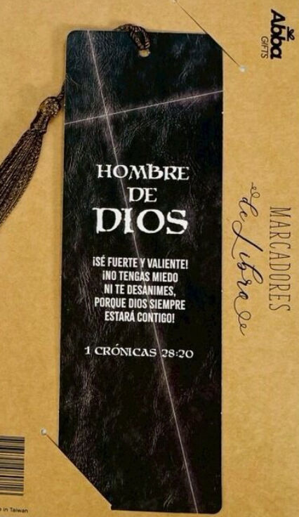 Marcador de libro con Tassel. Hombre de Dios