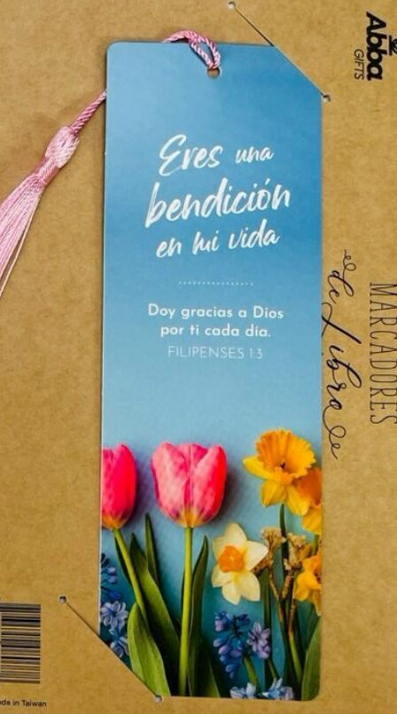 Marcador de libro con Tassel. Palabras amables