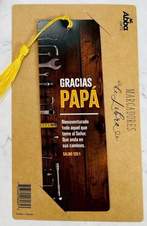 Marcador de libro con Tassel. Gracias Papá
