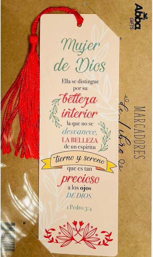 Marcador de libro con Tassel.Mujer de Dios