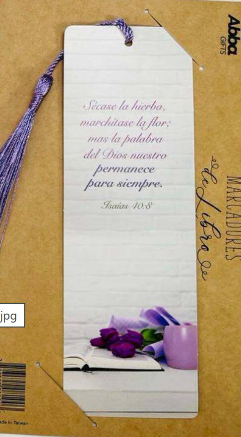 Marcador de libro con Tassel. Sécase la hierba