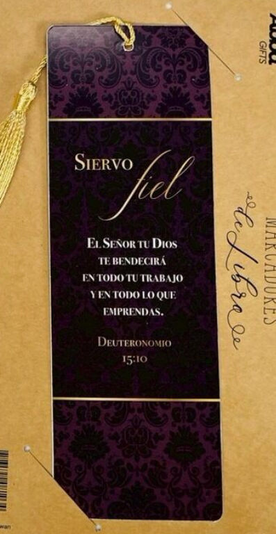 Marcador de libro con Tassel. Siervo fiel