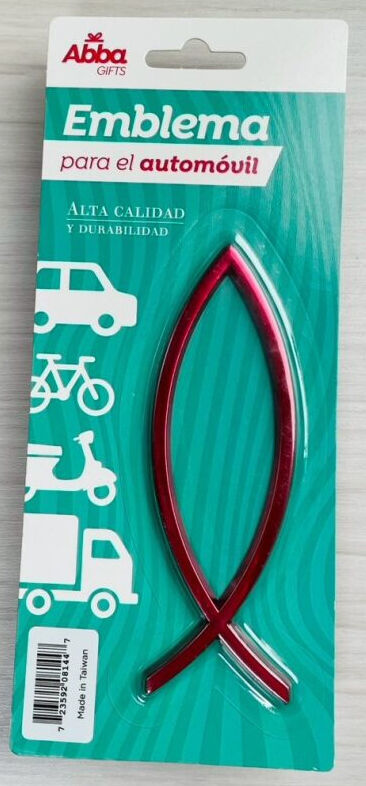 Emblema Ichtus Rojo. 13 cm