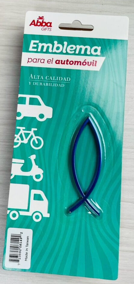 Emblema Ichtus Azul. 8 cm