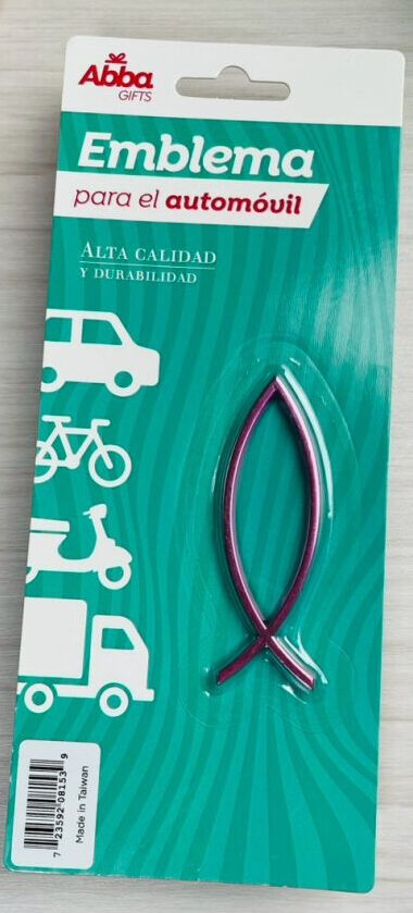 Emblema Ichtus Rosa. 8 cm