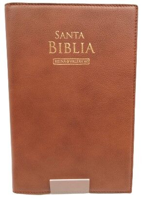 Biblia RVR60 Piel Genuina Marrón camel