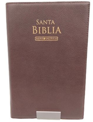 Biblia RVR60 Piel Genuina marrón oscuro
