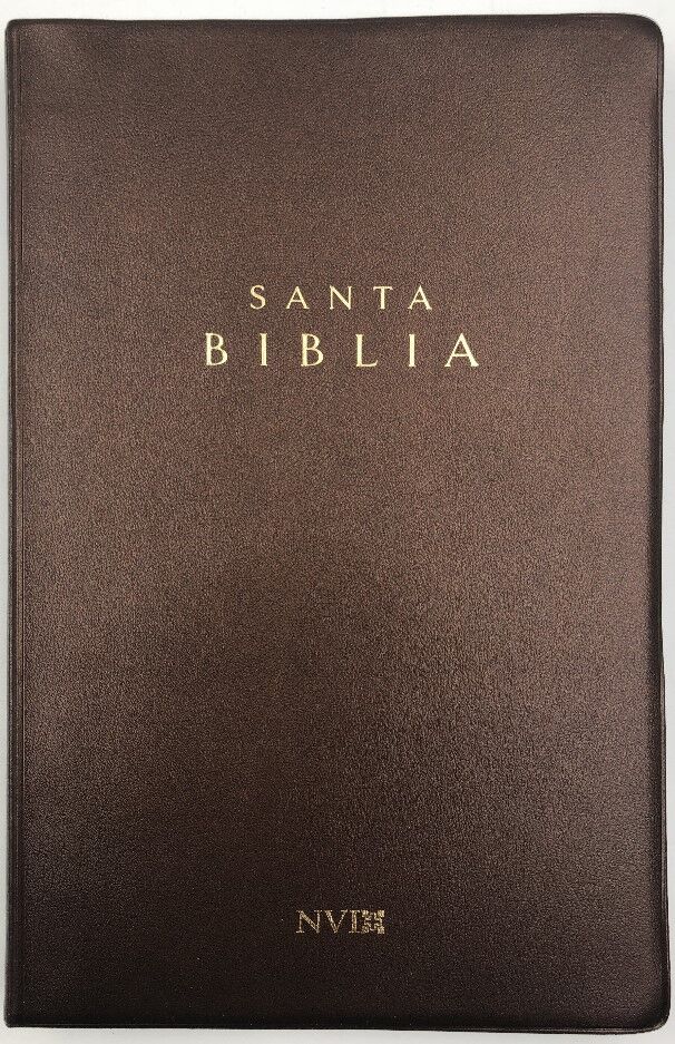 Biblia NVI Ultrafina Tapa Vinilo Café