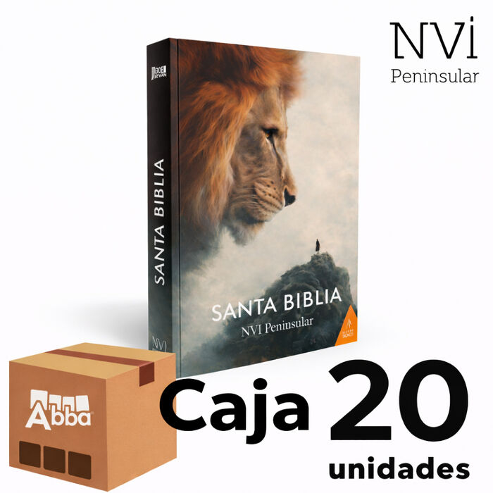 Caja 20 unidades Biblia NVI Peninsular LG Rústica León Edición misionera