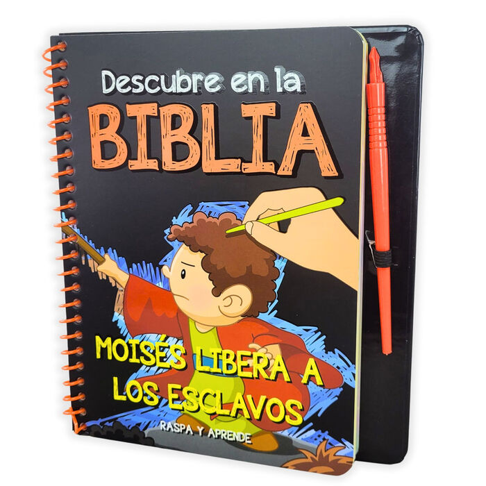 Descubre en la Biblia: Moises libera a los esclavos, Raspa y aprende, tapa dura