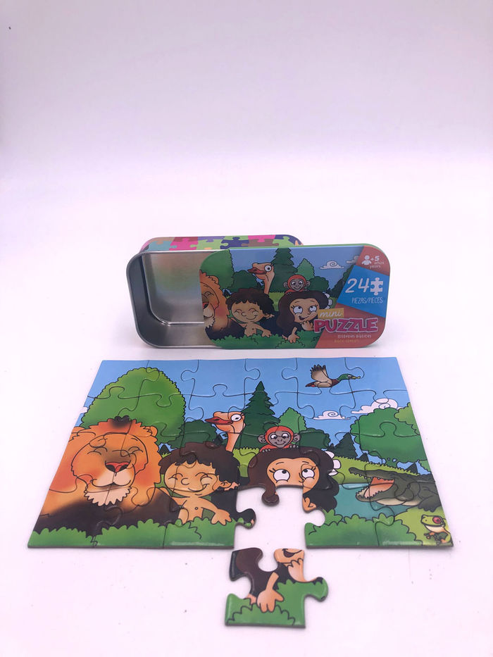 La creación. Minipuzzle en caja metálica