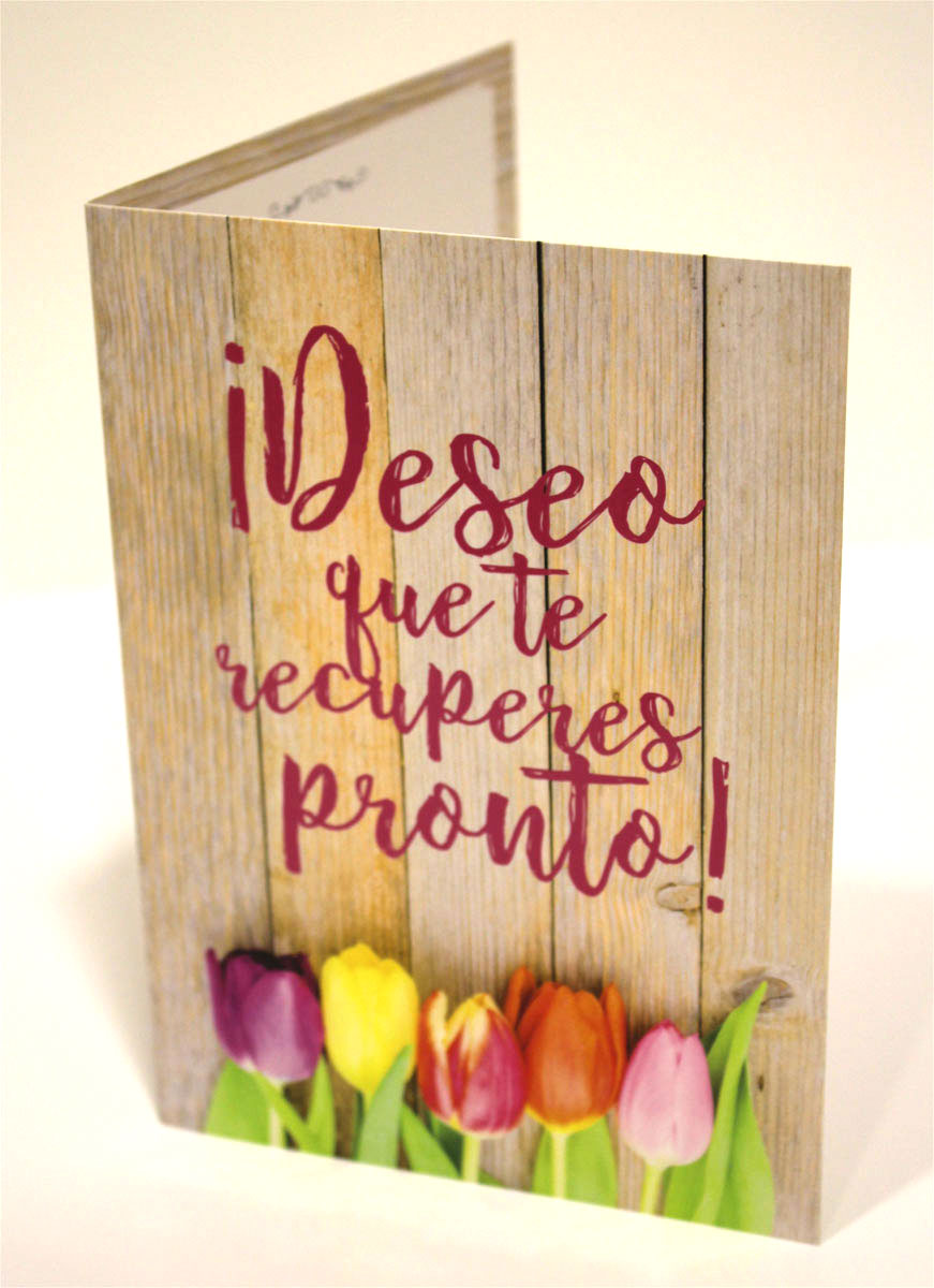 Deseo que te recuperes pronto. TArjeta felicitación GC-006