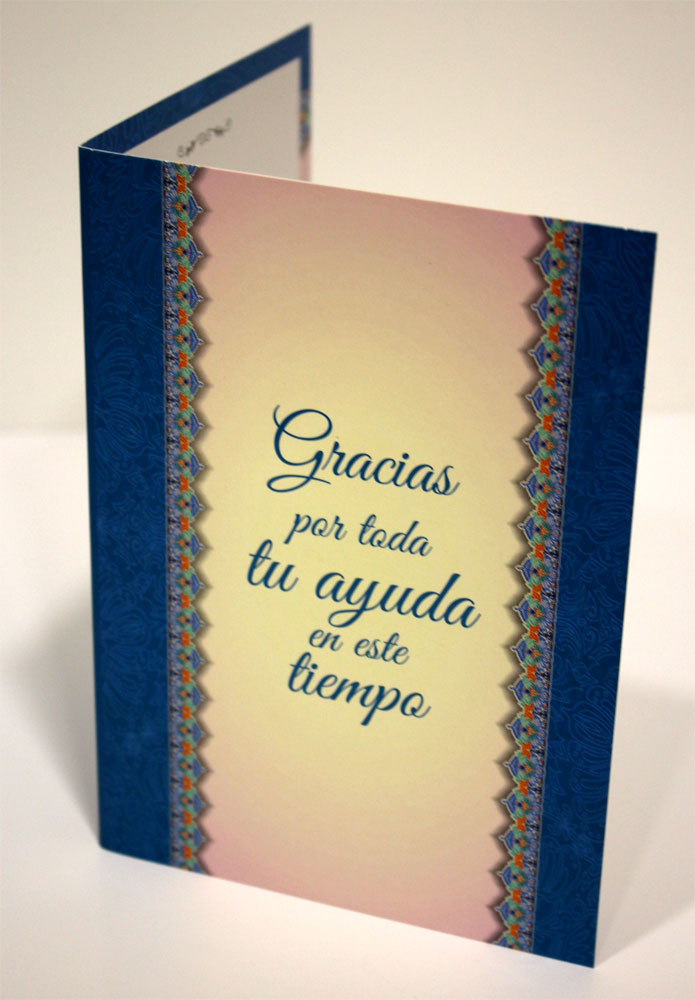 Gracias por tu ayuda. Tarjeta felicitación GC-015