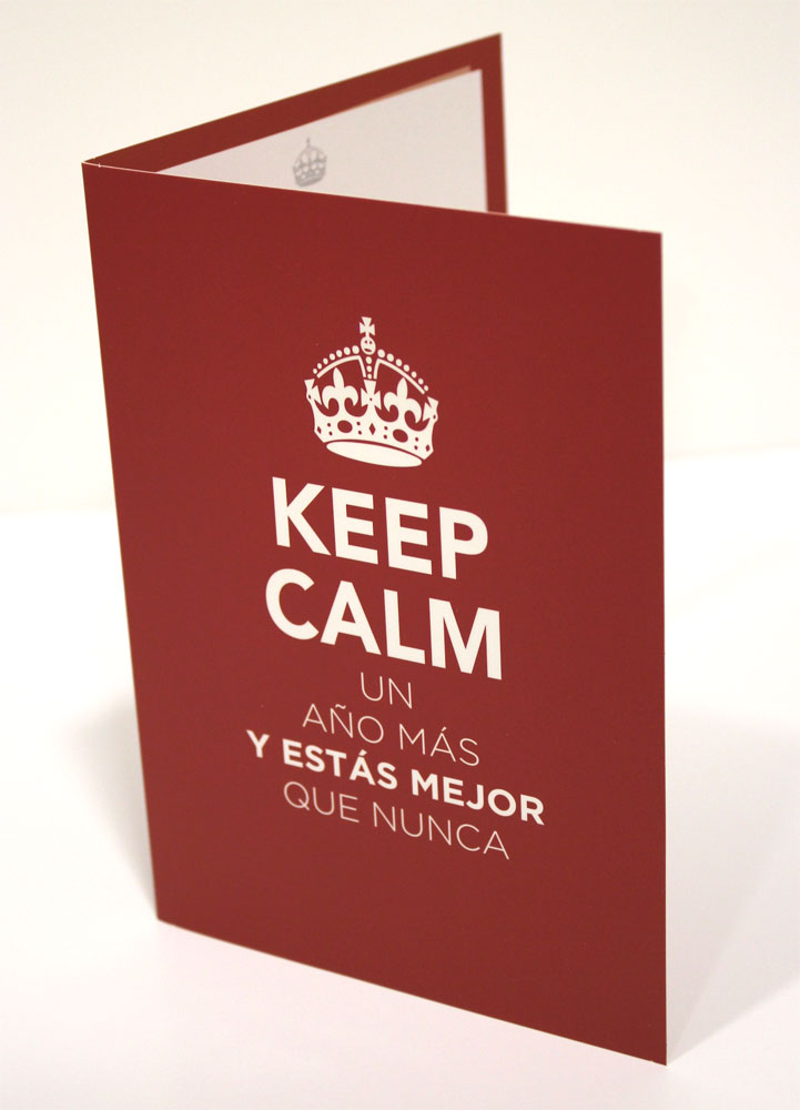 Keep Calm. Tarjeta felicitación GC-016