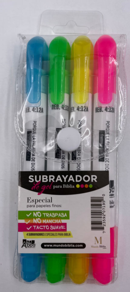 Pack 4 Subrayadores especiales para Biblia