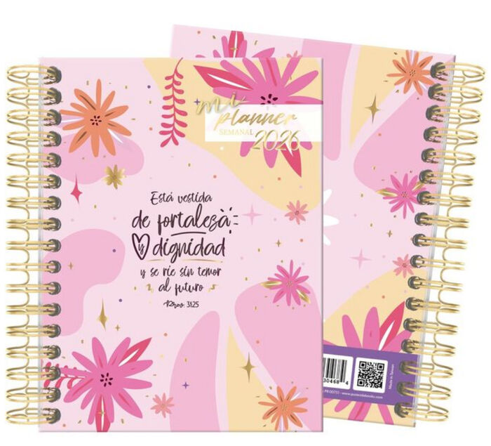 Agenda Planner 2026 PV Flores rosas