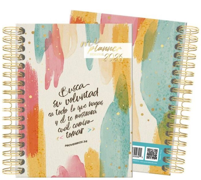 Agenda Planner 2026 PV Flores multicolor