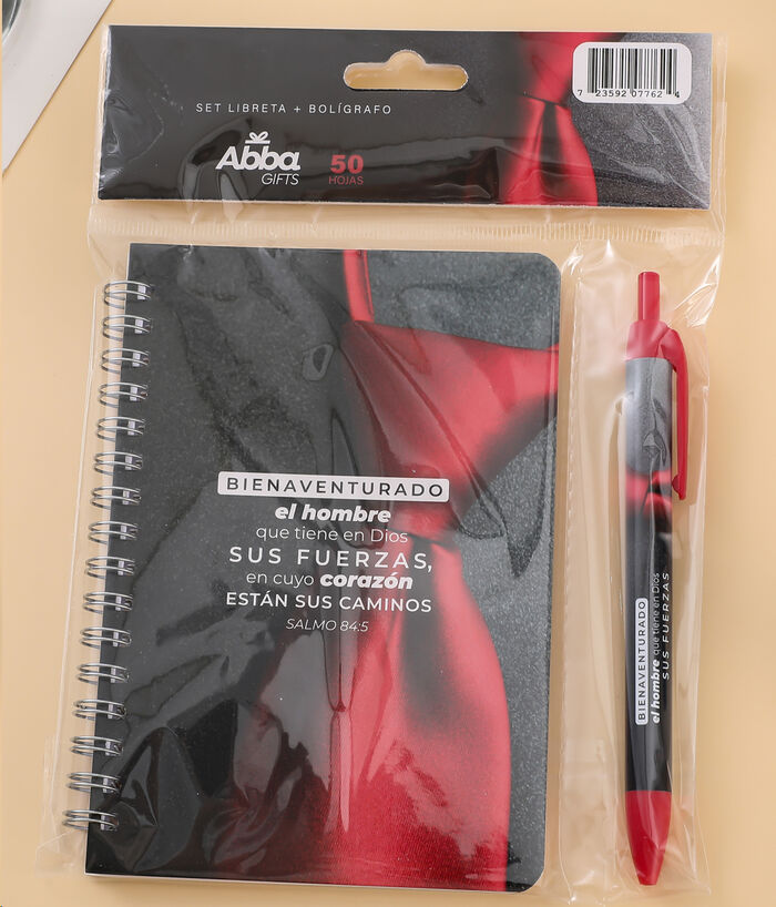 Bienaventurado el hombre. Pack libreta anillas con bolígrafo