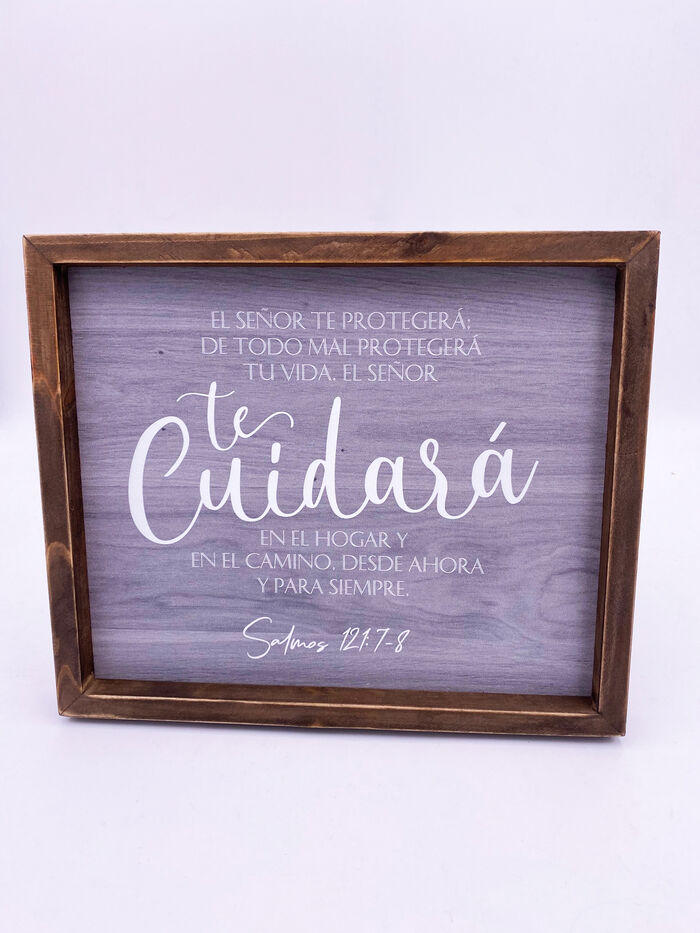 Plaque madera vintage: El Señor te protegerá