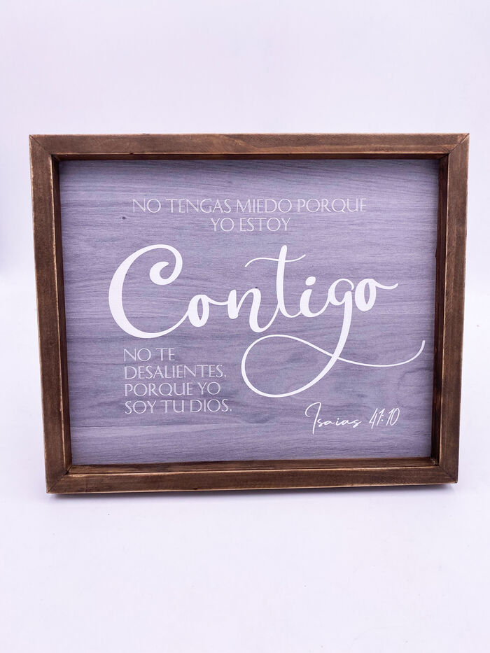Plaque madera vintage: No tengas miedo