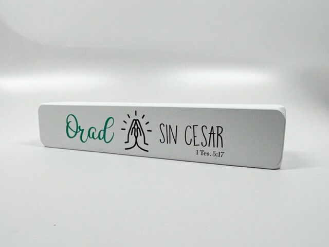 Orad sin cesar - Bloque decorativo de madera