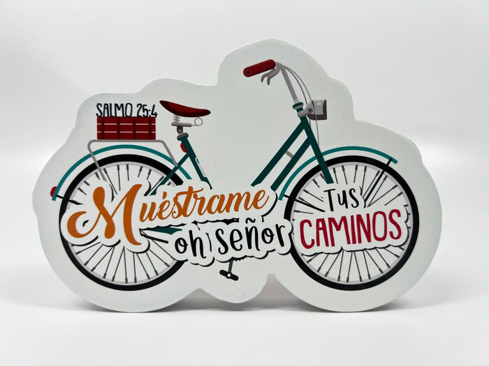 Múestrame tus caminos - Plaqué bicicleta de madera