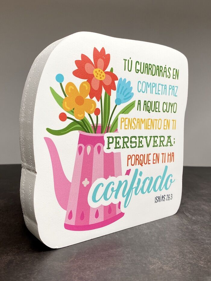 Tú guardarás - Plaqué floral de madera