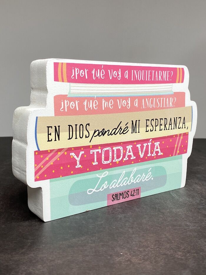 ¿Por qué voy a inquietarme? - Plaqué libros de madera